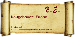 Neugebauer Emese névjegykártya